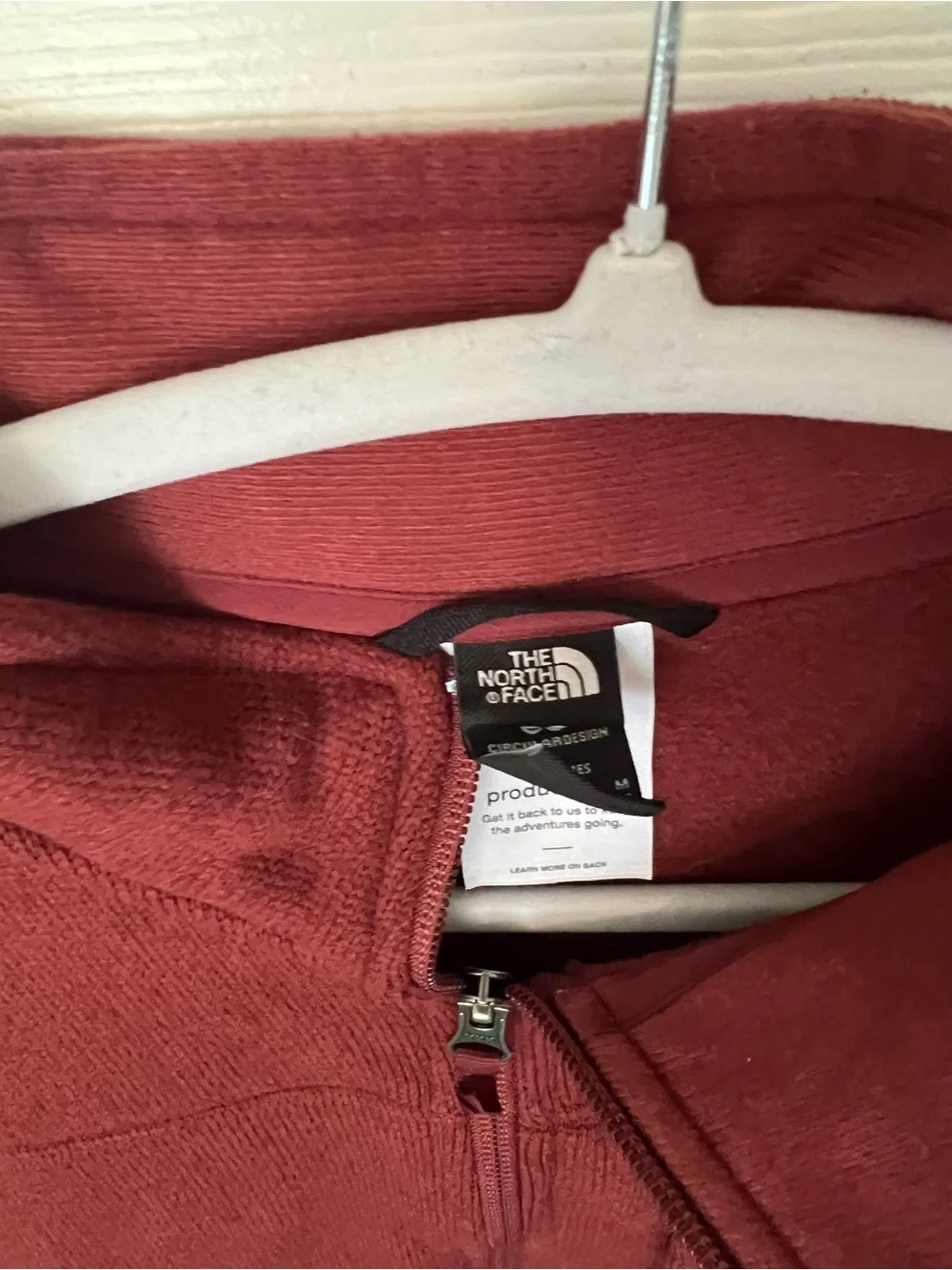 Men’s The North Face Red/Burgundy Quarter-Zip Fleece